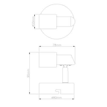 Globo - Светодиодный настенный точечный светильник 1xGU10/3W/230V