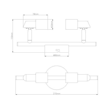 Globo - Светодиодный точечный светильник 2xGU10/3W/230V
