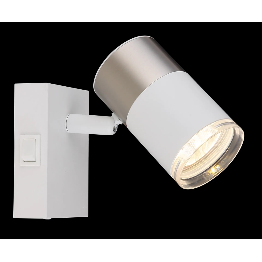 Globo - Настінний точковий світильник 1xGU10/25W/230V білий/матовий хром