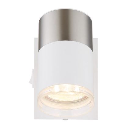 Globo - Настінний точковий світильник 1xGU10/25W/230V білий/матовий хром