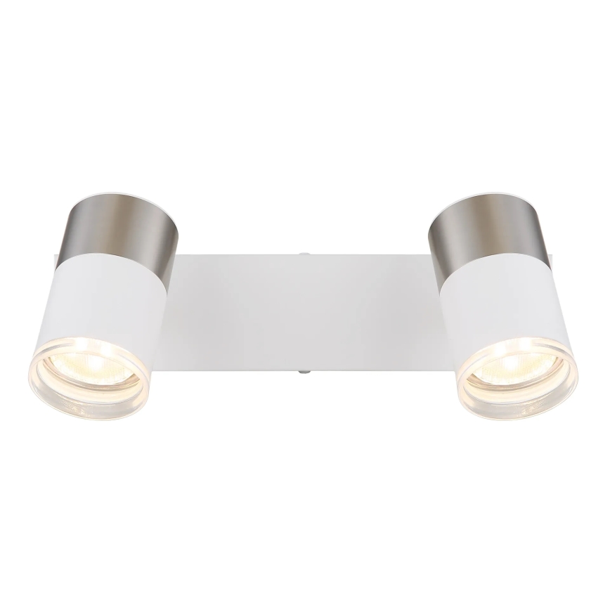Globo - Точечный светильник 2xGU10/25W/230V белый/матовый хром