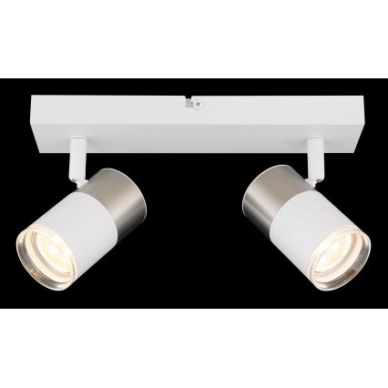 Globo - Точковий світильник 2xGU10/25W/230V білий/матовий хром