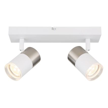 Globo - Точковий світильник 2xGU10/25W/230V білий/матовий хром