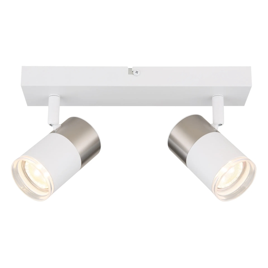 Globo - Точковий світильник 2xGU10/25W/230V білий/матовий хром