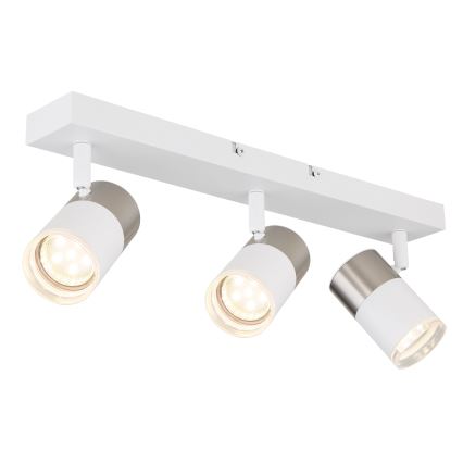 Globo - Точечный светильник 3xGU10/25W/230V белый/матовый хром