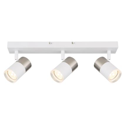 Globo - Точечный светильник 3xGU10/25W/230V белый/матовый хром