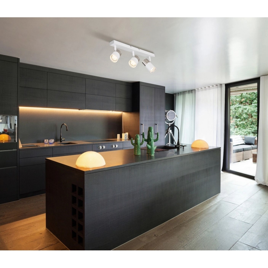 Globo - Точечный светильник 3xGU10/25W/230V белый/матовый хром