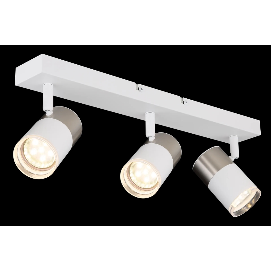 Globo - Точечный светильник 3xGU10/25W/230V белый/матовый хром