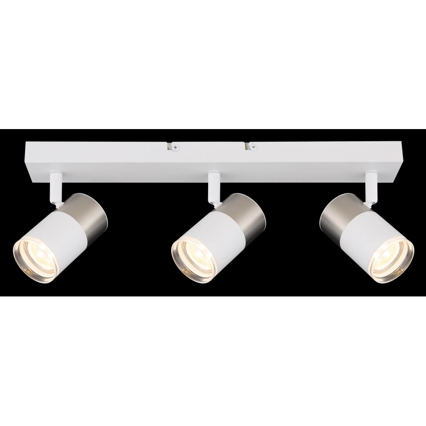 Globo - Точечный светильник 3xGU10/25W/230V белый/матовый хром