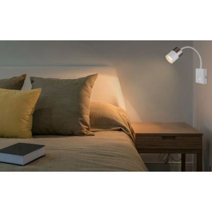 Globo - Настенный точечный светильник 1xGU10/25W/230V белый/матовый хром