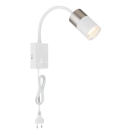 Globo - Настінний точковий світильник 1xGU10/25W/230V білий/матовий хром