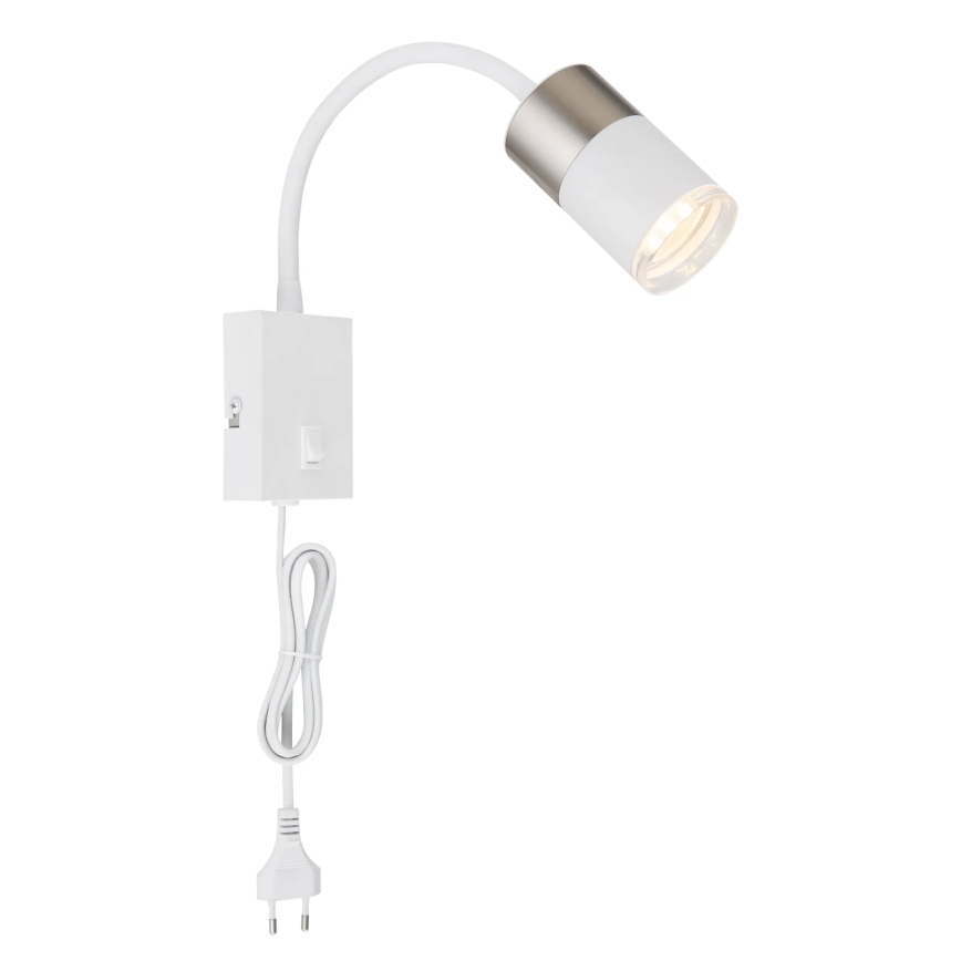 Globo - Настінний точковий світильник 1xGU10/25W/230V білий/матовий хром