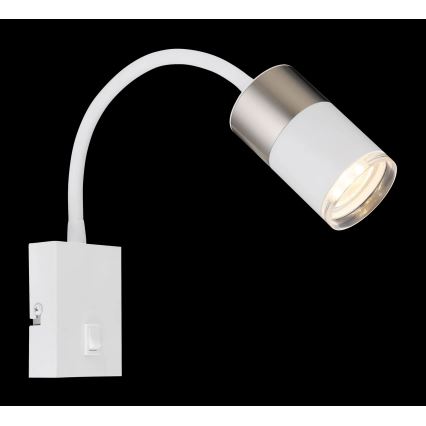 Globo - Настінний точковий світильник 1xGU10/25W/230V білий/матовий хром