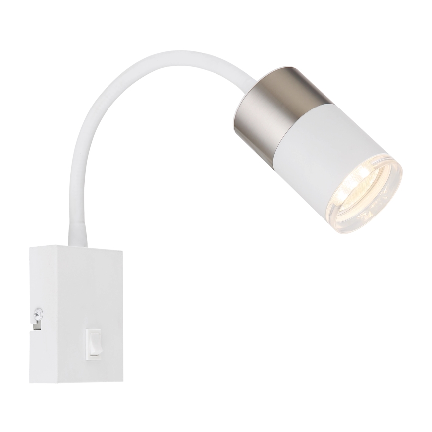 Globo - Настінний точковий світильник 1xGU10/25W/230V білий/матовий хром