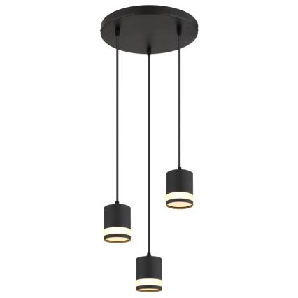 Globo - Светодиодная подвесная люстра 3xGX53/7W/230V 3000K черный