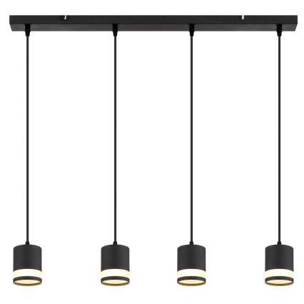 Globo - Светодиодная подвесная люстра 4xGX53/7W/230V 3000K черный