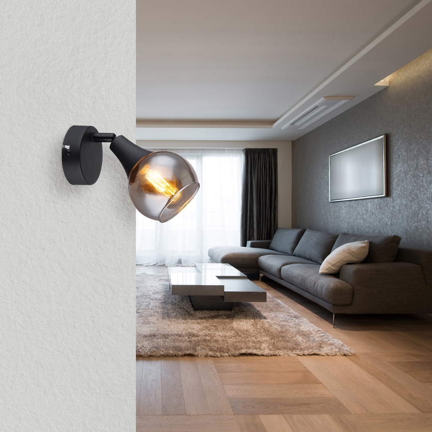 Globo - Настенный точечный светильник 1xE14/40W/230V черный