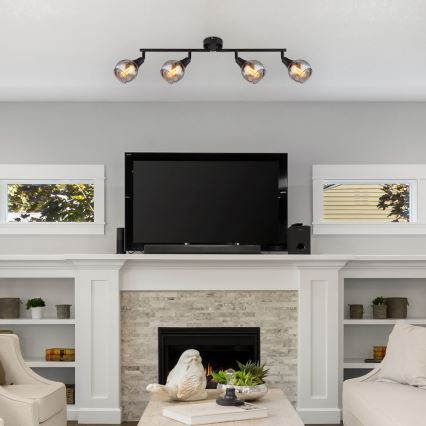 Globo - Точечный светильник 4xE14/40W/230V черный