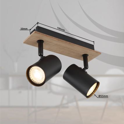 Globo - Точковий світильник 2xGU10/35W/230V