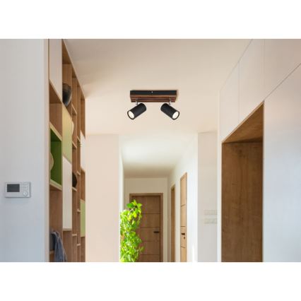 Globo - Точковий світильник 2xGU10/25W/230V чорний