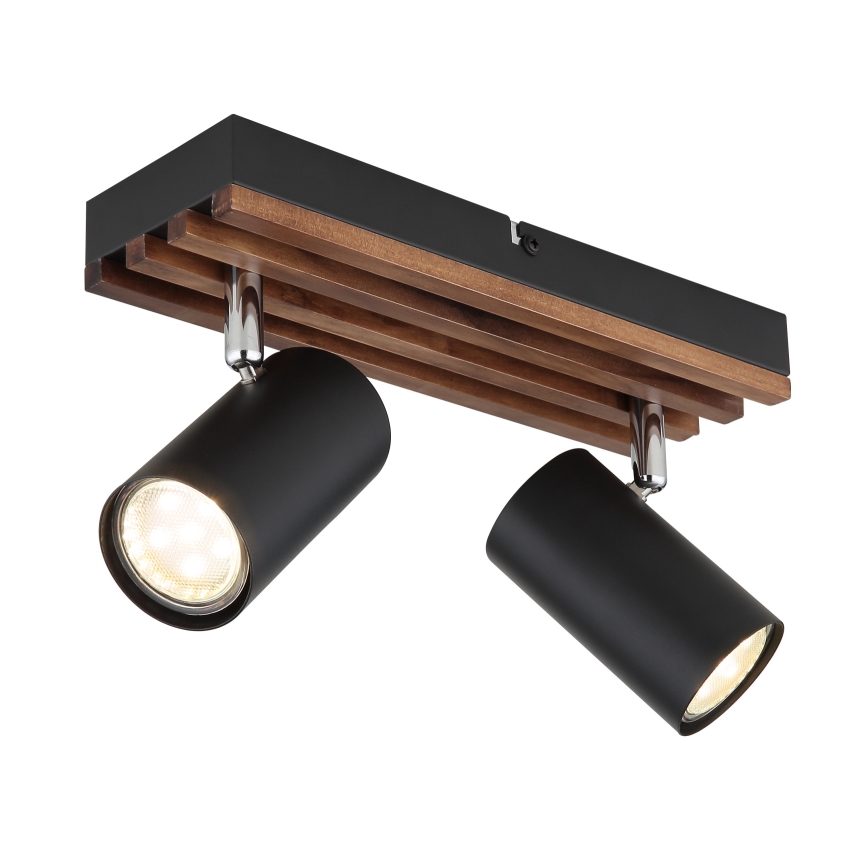 Globo - Точковий світильник 2xGU10/25W/230V чорний