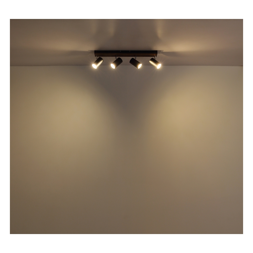 Globo - Точечный светильник 4xGU10/25W/230V черный
