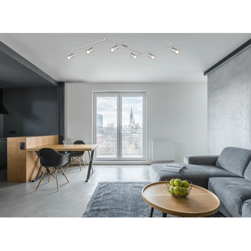 Globo - Точковий світильник 6xGU10/35W/230V матовий хром