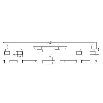 Globo - Точечный светильник 6xGU10/35W/230V белый