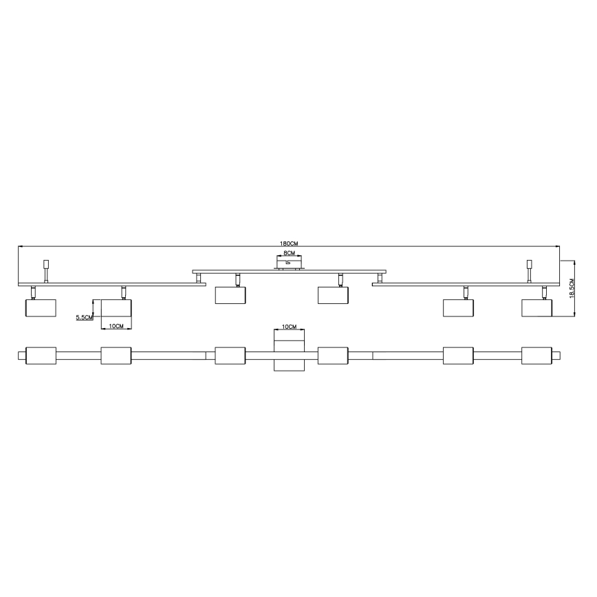 Globo - Точковий світильник 6xGU10/35W/230V білий