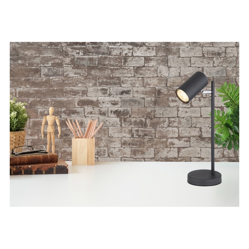 Globo - Настольная лампа 1xGU10/5W/230V черный