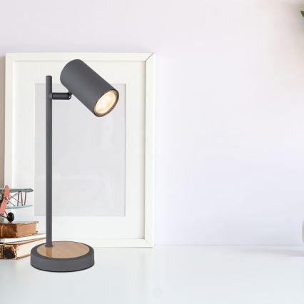 Globo - Настільна лампа 1xGU10/5W/230V сірий/коричневий