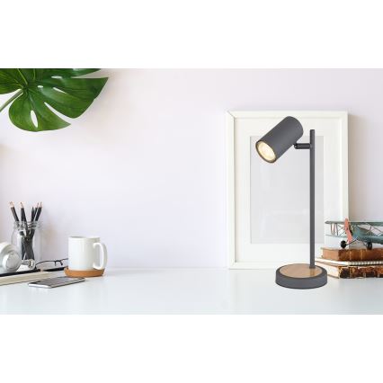 Globo - Настольная лампа 1xGU10/5W/230V серая/коричневая