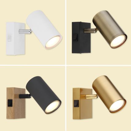 Globo - Настінний точковий світильник 1xGU10/25W/230V чорний