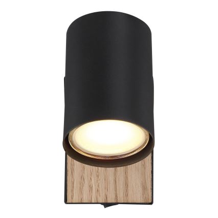 Globo - Настенный точечный светильник 1xGU10/35W/230V черная/коричневая