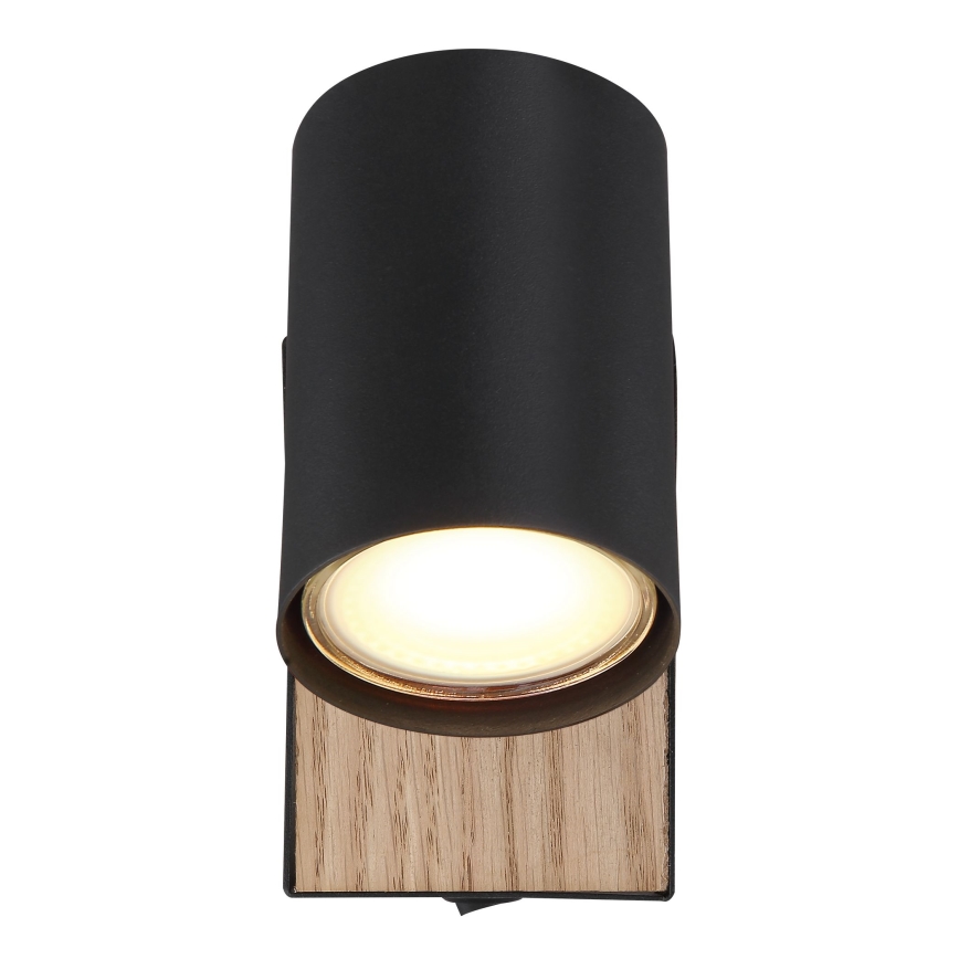 Globo - Настінний точковий світильник 1xGU10/35W/230V чорний/коричневий