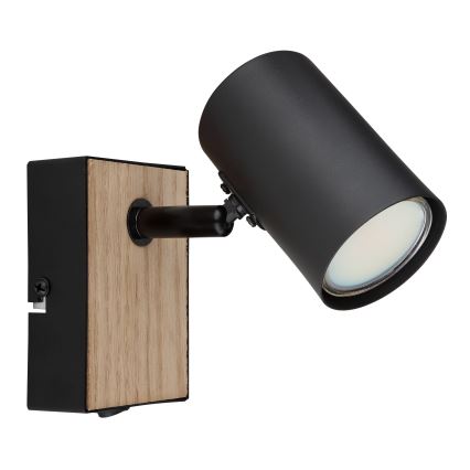 Globo - Настінний точковий світильник 1xGU10/35W/230V чорний/коричневий
