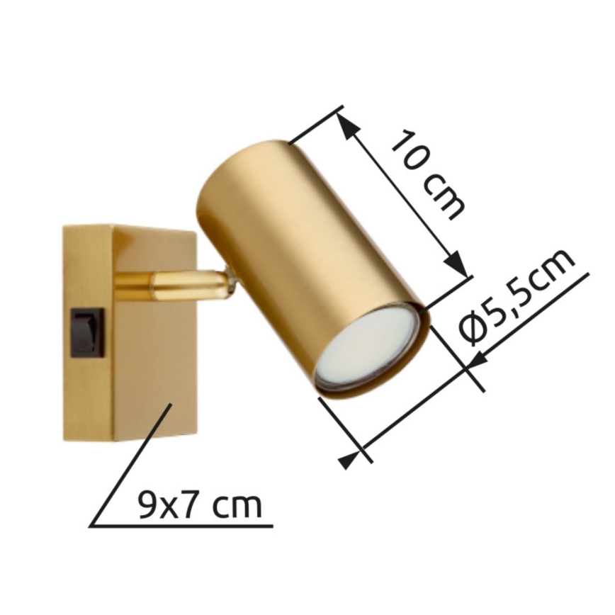 Globo - Настенный точечный светильник 1xGU10/25W/230V серый/коричневый