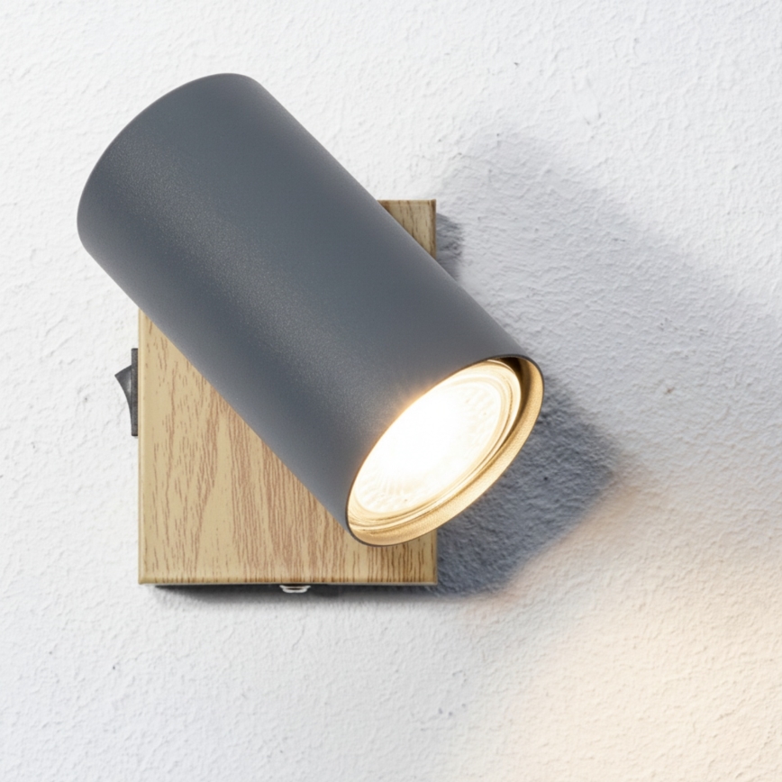 Globo - Настінний точковий світильник 1xGU10/25W/230V сірий/коричневий