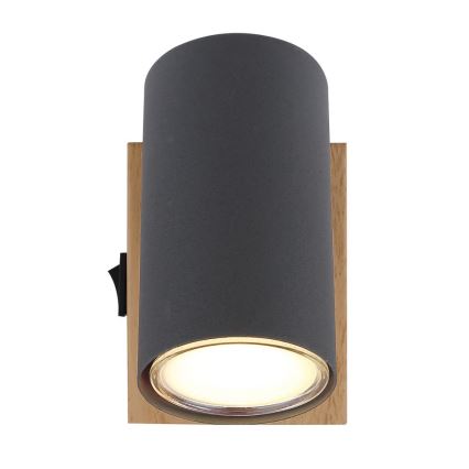 Globo - Настінний точковий світильник 1xGU10/25W/230V сірий/коричневий