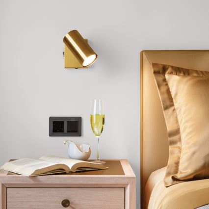 Globo - Настінний точковий світильник 1xGU10/25W/230V золотий