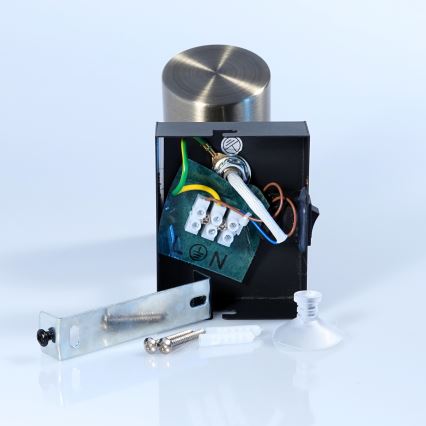 Globo - Настінний точковий світильник 1xGU10/25W/230V чорний/латунь