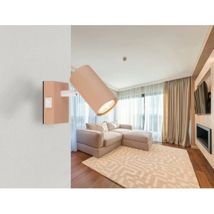 Globo - Настінний точковий світильник 1xGU10/25W/230V помаранчевий