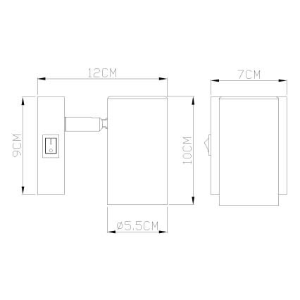 Globo - Настінний точковий світильник 1xGU10/25W/230V помаранчевий