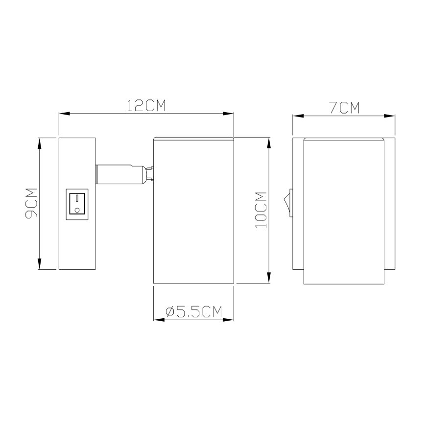 Globo - Настенный точечный светильник 1xGU10/25W/230V белый
