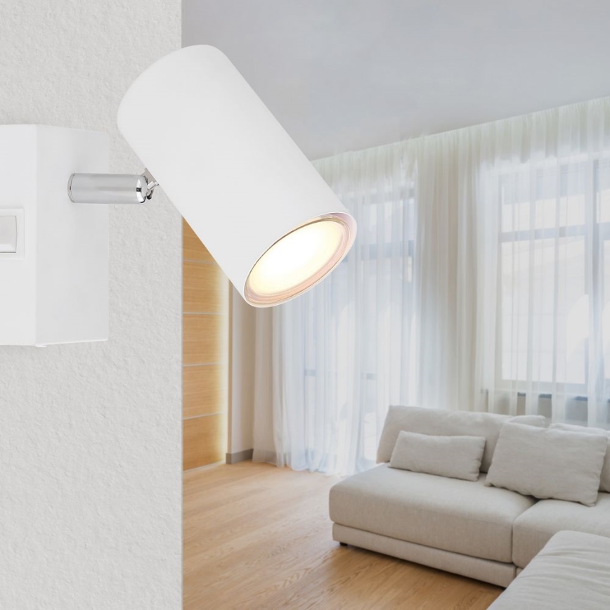 Globo - Настінний точковий світильник 1xGU10/25W/230V білий