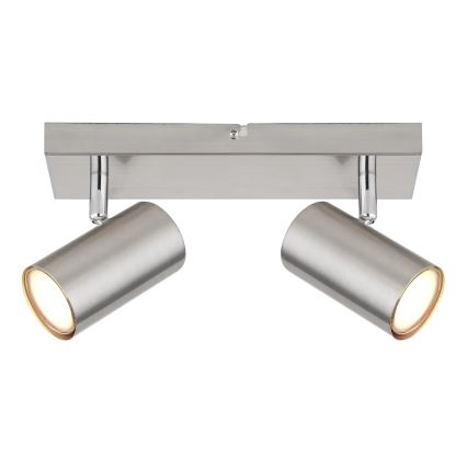 Globo - Точковий світильник 2xGU10/25W/230V матовий хром