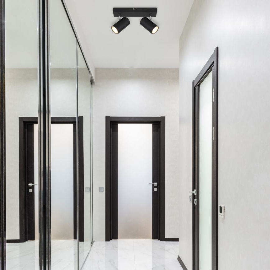 Globo - Точковий світильник 2xGU10/35W/230V чорний