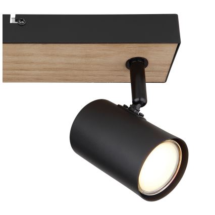 Globo - Точковий світильник 2xGU10/35W/230V чорний/коричневий