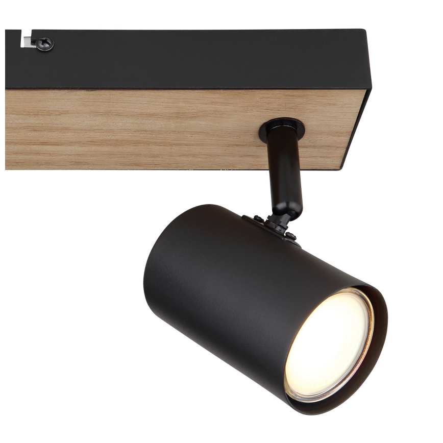 Globo - Точковий світильник 2xGU10/35W/230V чорний/коричневий