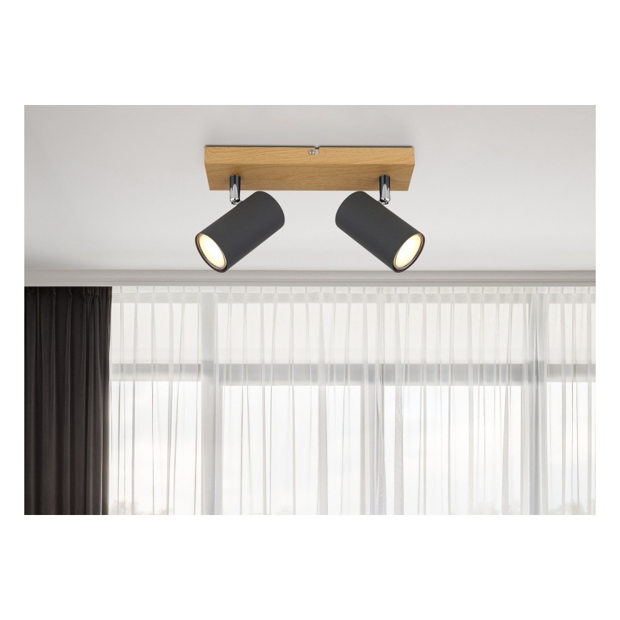 Globo - Точечный светильник 2xGU10/35W/230V серый/коричневый